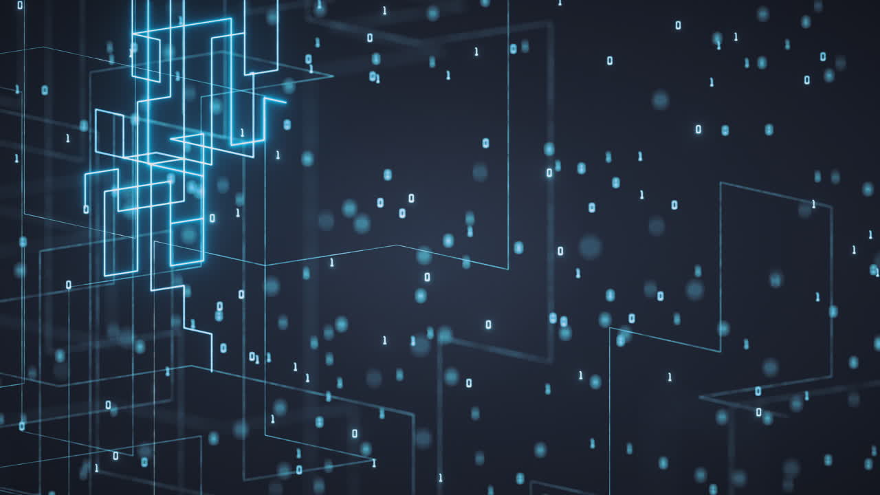 Abstract electrical lines with dark background, 3d rendering.