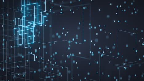 abstract electrical lines with dark background, 3d rendering.
