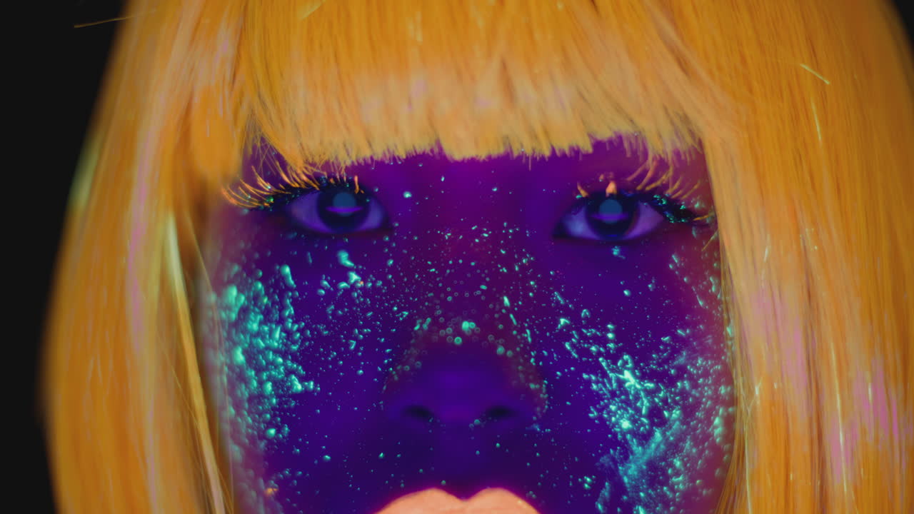 Neon Face Paint Portrait