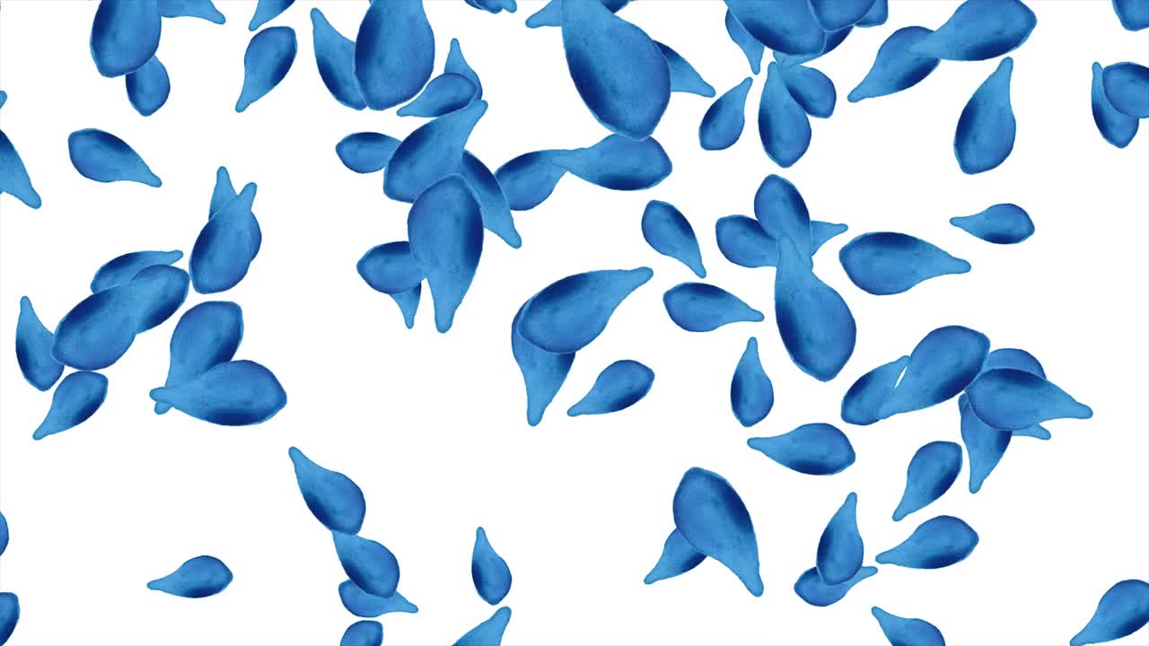 Blue Watercolor Floral Pattern