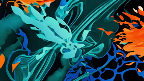 vibrant abstract flowing shapes