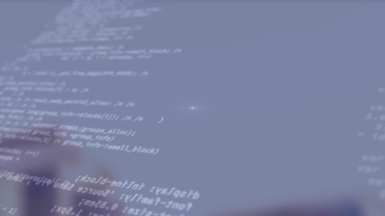 animación de números cambiantes y punto de luz azul sobre el procesamiento de datos contra un fondo gris.