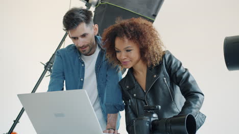 Photographer and Model in Studio