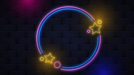 motion graphic of neon frame design