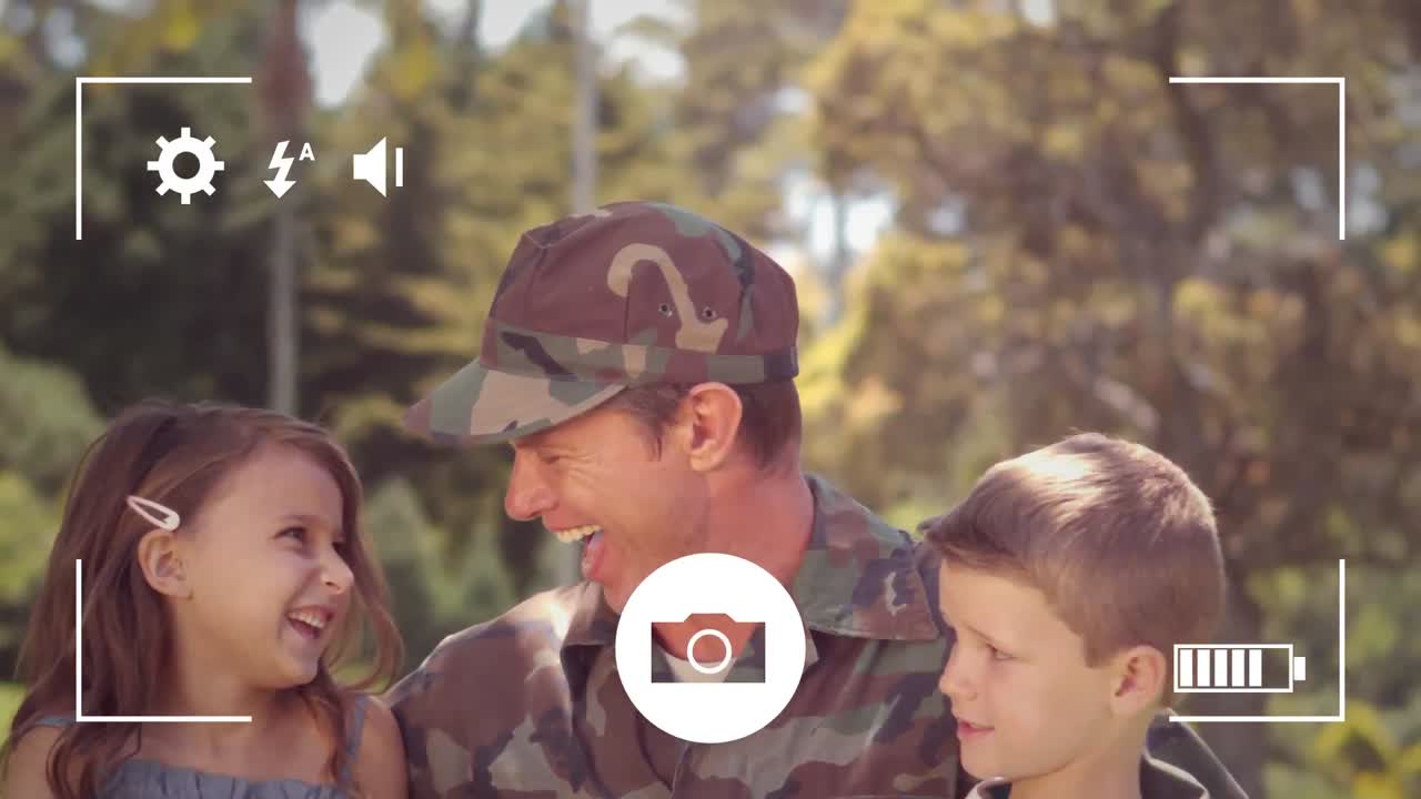 tomar fotos de la familia con una cámara digital