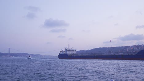 Big-ship-passing-through-the-strait.