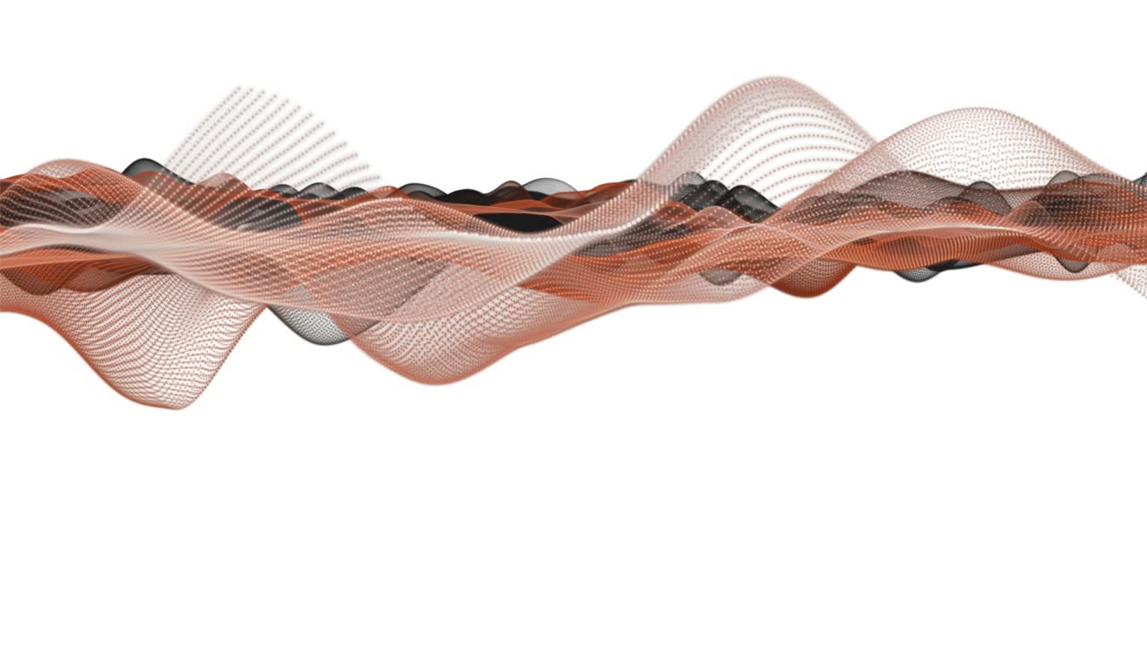 animación fantástica con objeto de onda de partículas en cámara lenta, 4096x2304 bucle 4k