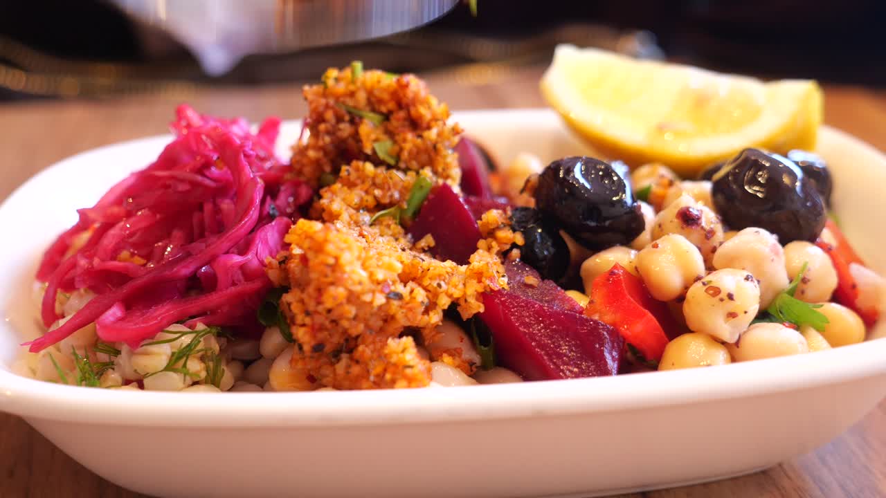 Colorful and Healthy Vegan Salad