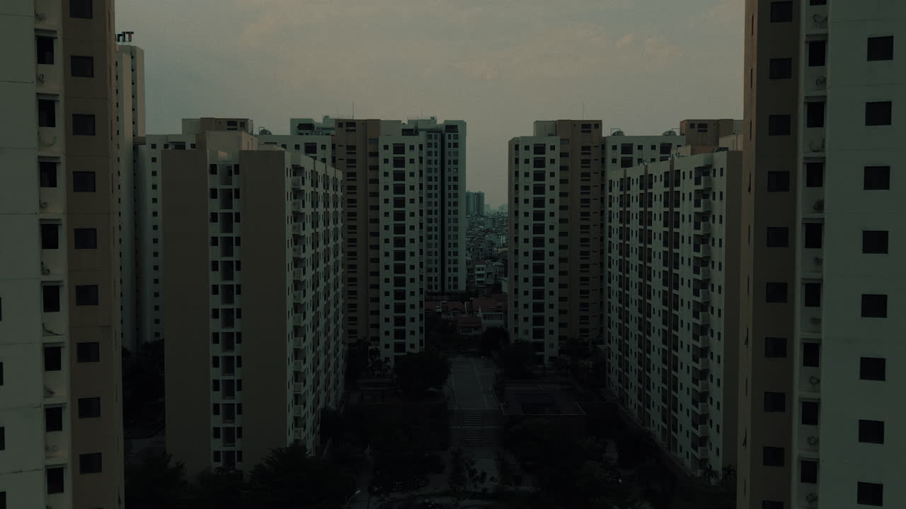 Urban Apartment Complex in a City