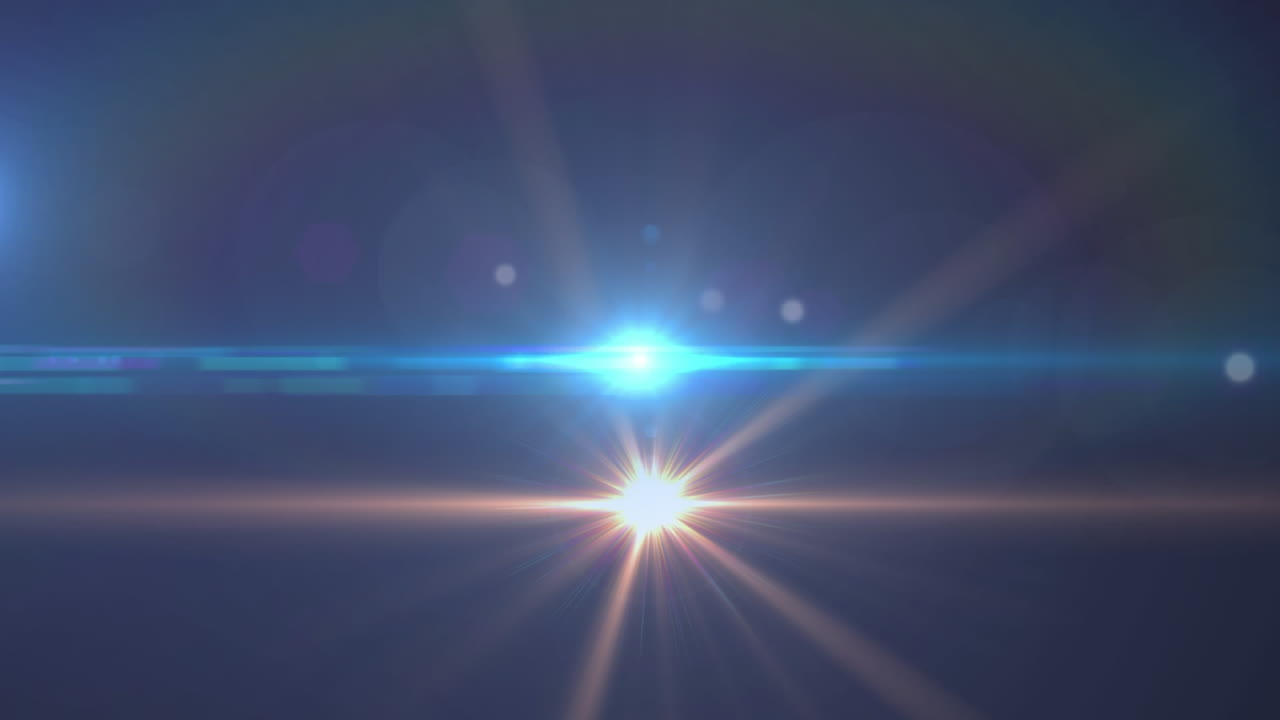 animación digital de un punto de luz contra un fondo azul
