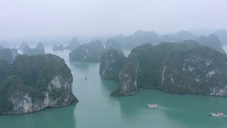 drone slider over ha long bay vietnam asia aerial ocean vietnamese