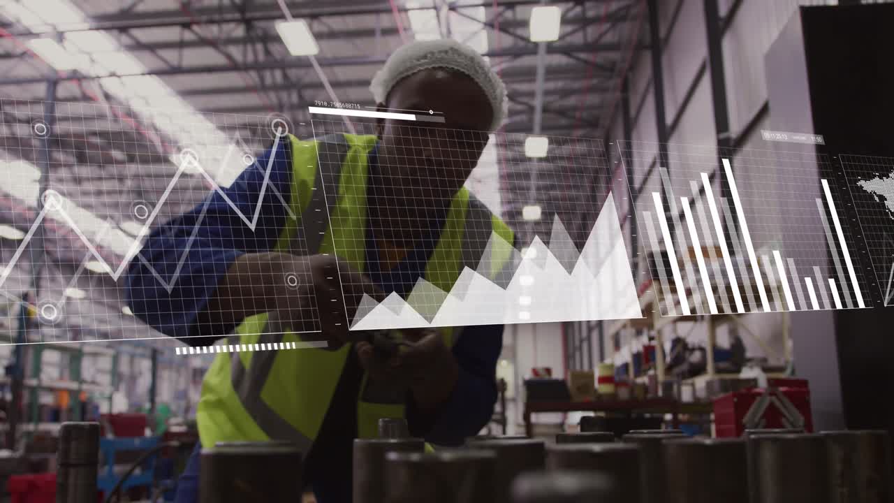 Animation of network of connections over diverse business people using phone headsets