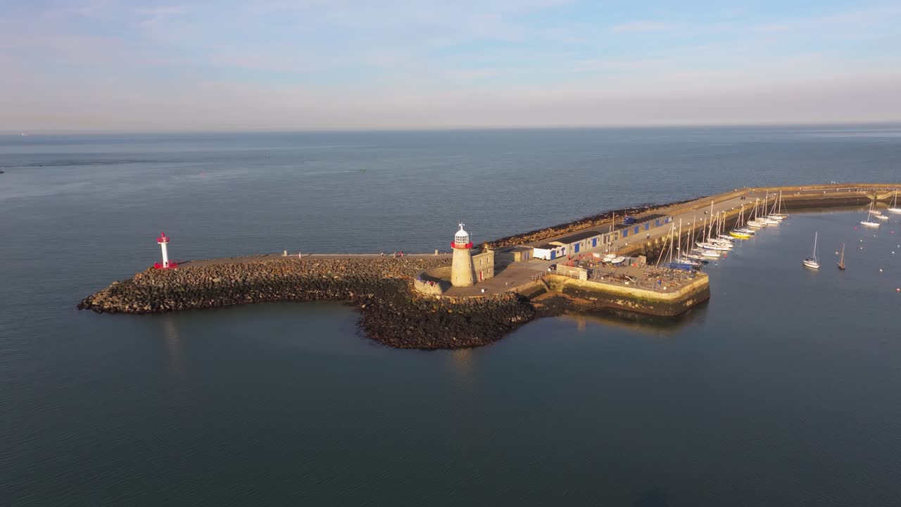 Howth Pier - 4K Cinematic Drone Footage during sunset - Co.Dublin - Ireland 05.12