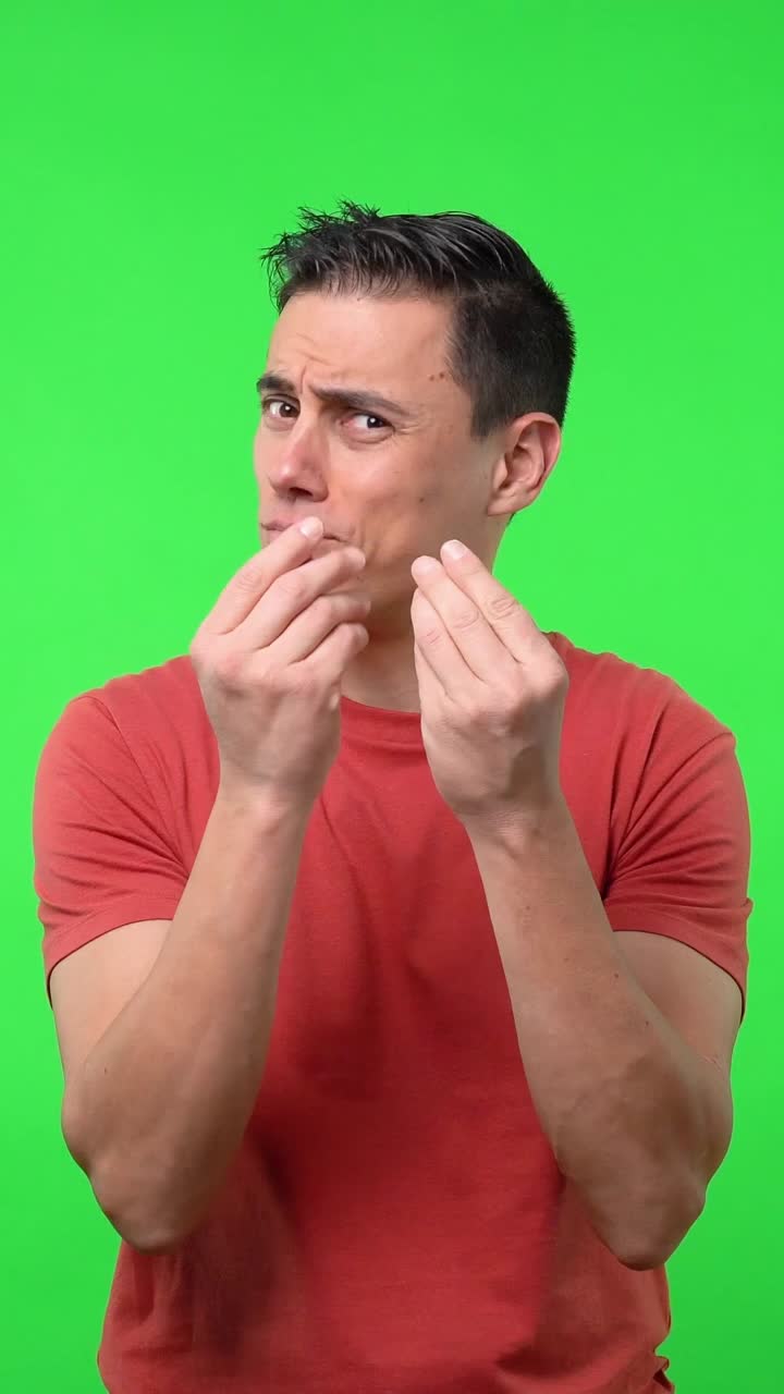 Man using hand gestures