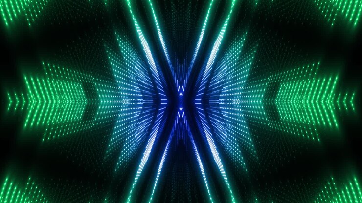 Abstract Glowing Tunnel Lightshow