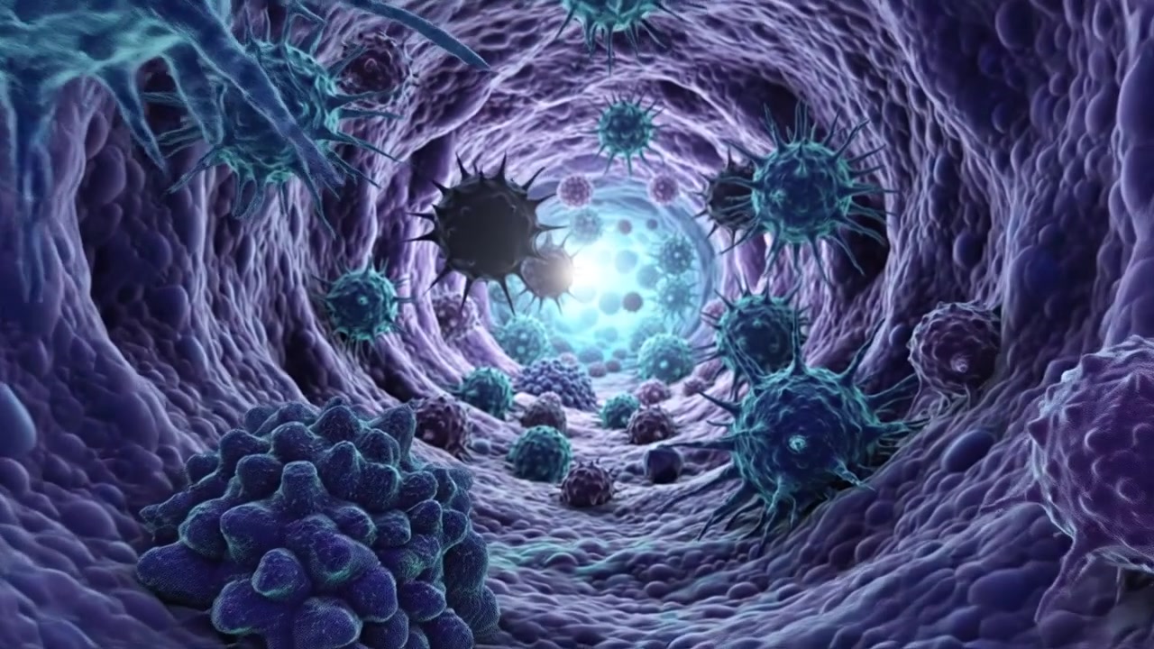Rete virale e cellulare microscopica
