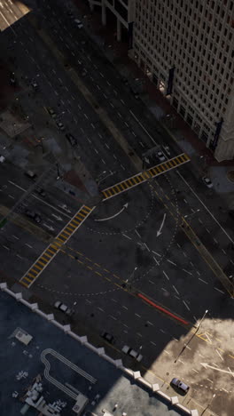 vista aérea de la intersección de la ciudad
