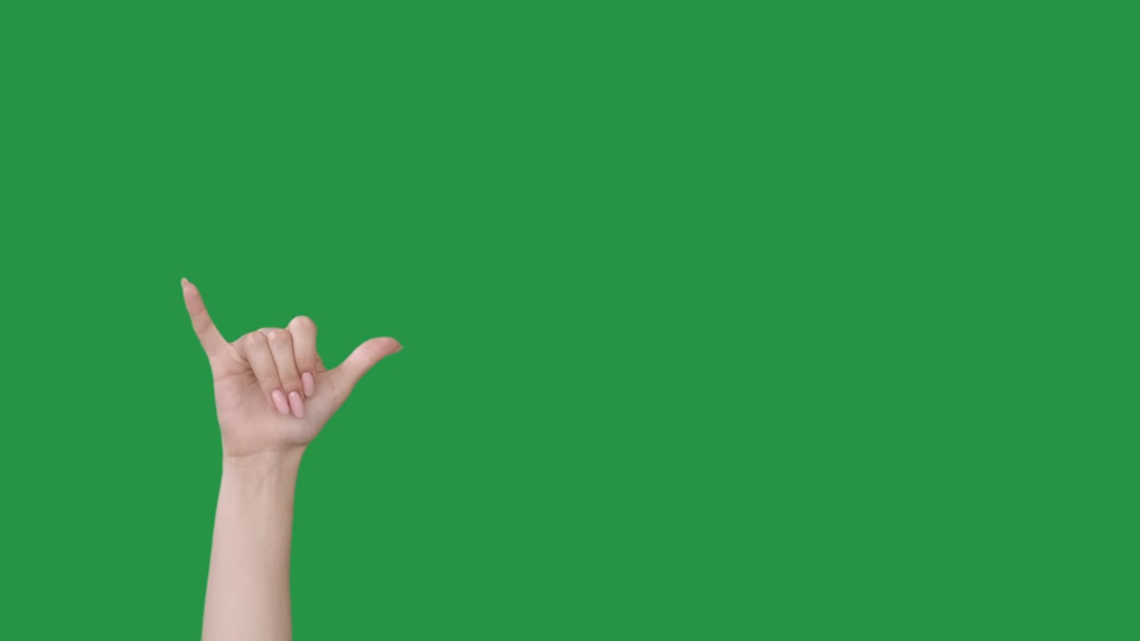 호출 제스처, 샤카, 손 인사, 신호, 세트 2