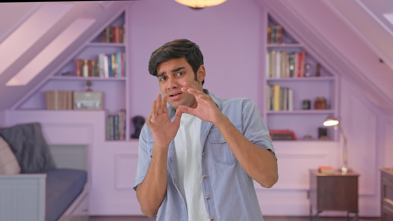 무서워하고 무서운 인디언 소년