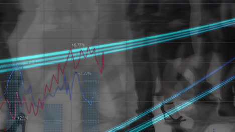 Animation-Der-Finanzdatenverarbeitung-über-Gehende-Geschäftsleute