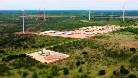 Texas-wind-turbine-construction-laydown-yard