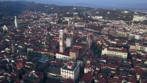 aerial view of verona, italy