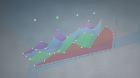 Animation-of-statistical-data-processing-against-grey-background