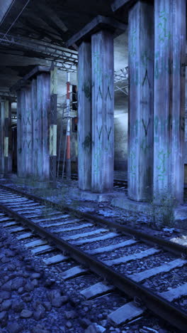 abandoned train tracks underpass