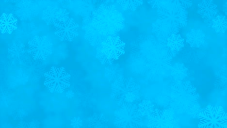 fondo de bucle azul claro de copos de nieve en movimiento. movimiento fácil. fondo universal para proyectos de vacaciones.