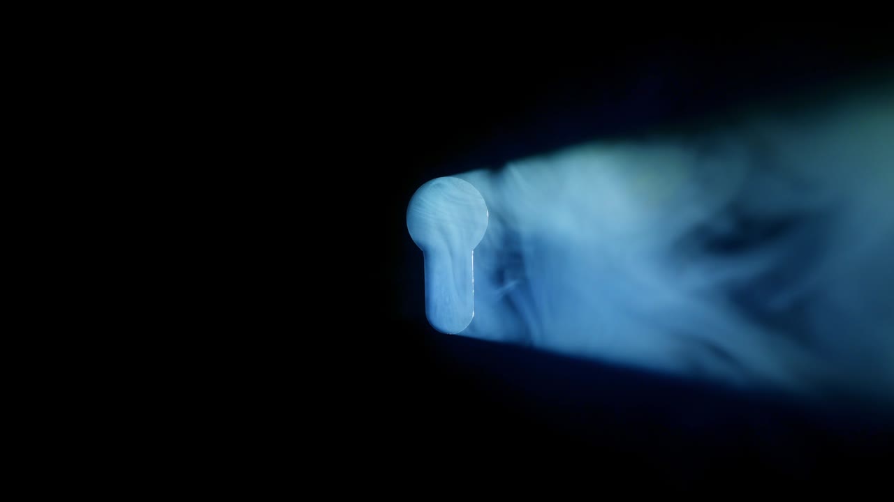 열 구을 통해 신비한 빛.