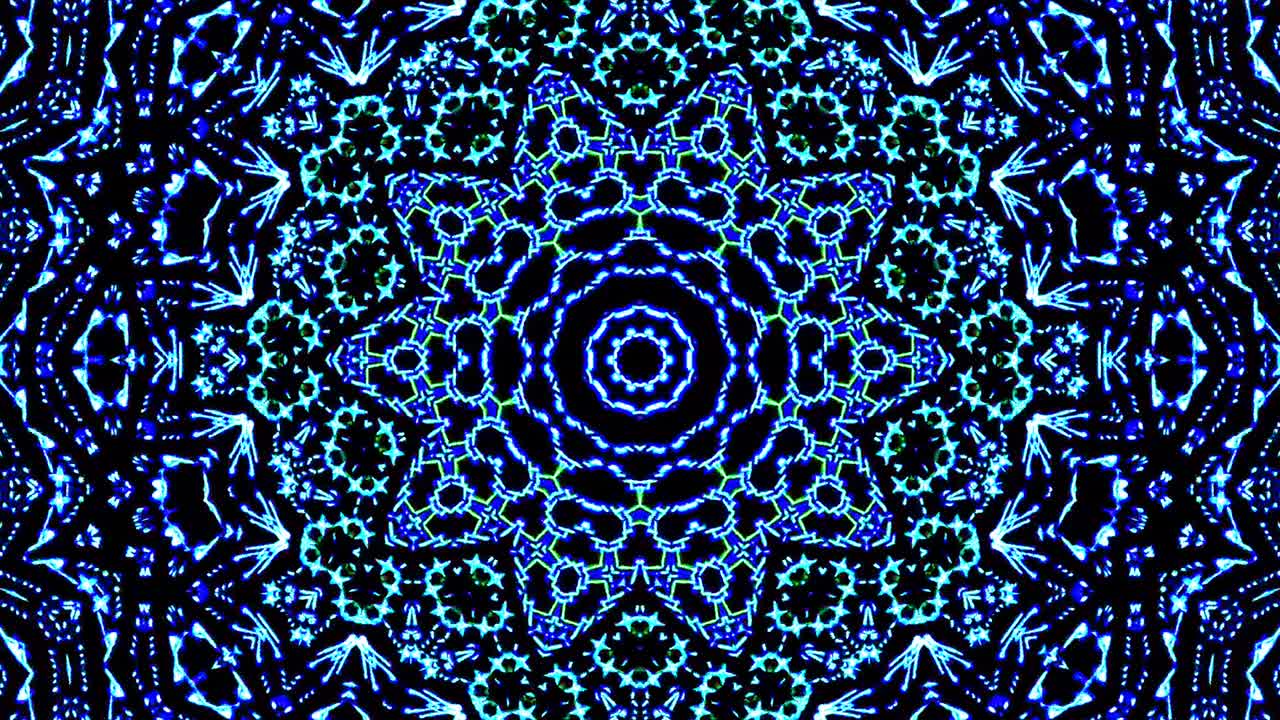 Seamless circle. 4K,bright light that arranges subtle color blue movements with dots waves