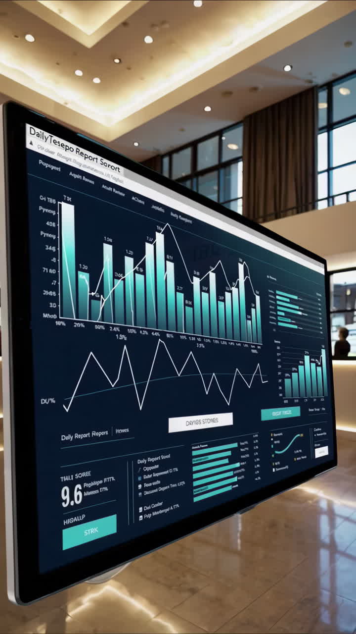 Business Dashboard with Data Charts and Graphs