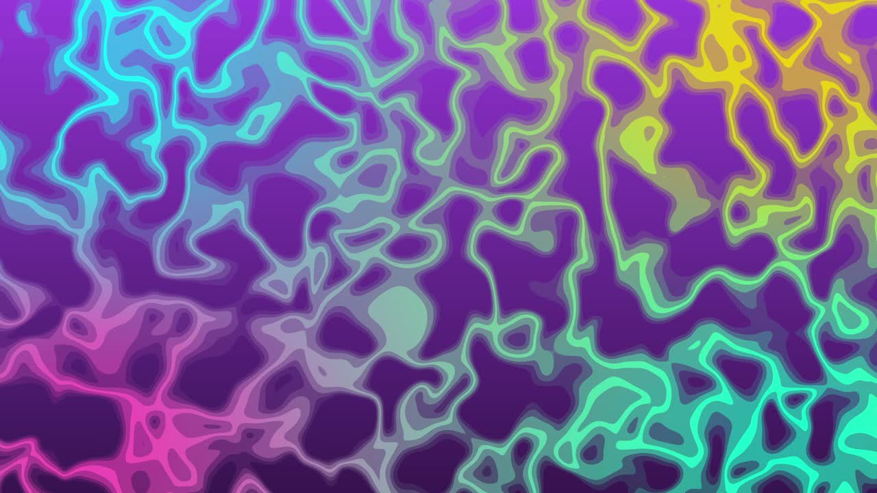 Abstract multicolor animated lines on a violet background. Simple seamless looped motion graphic pattern