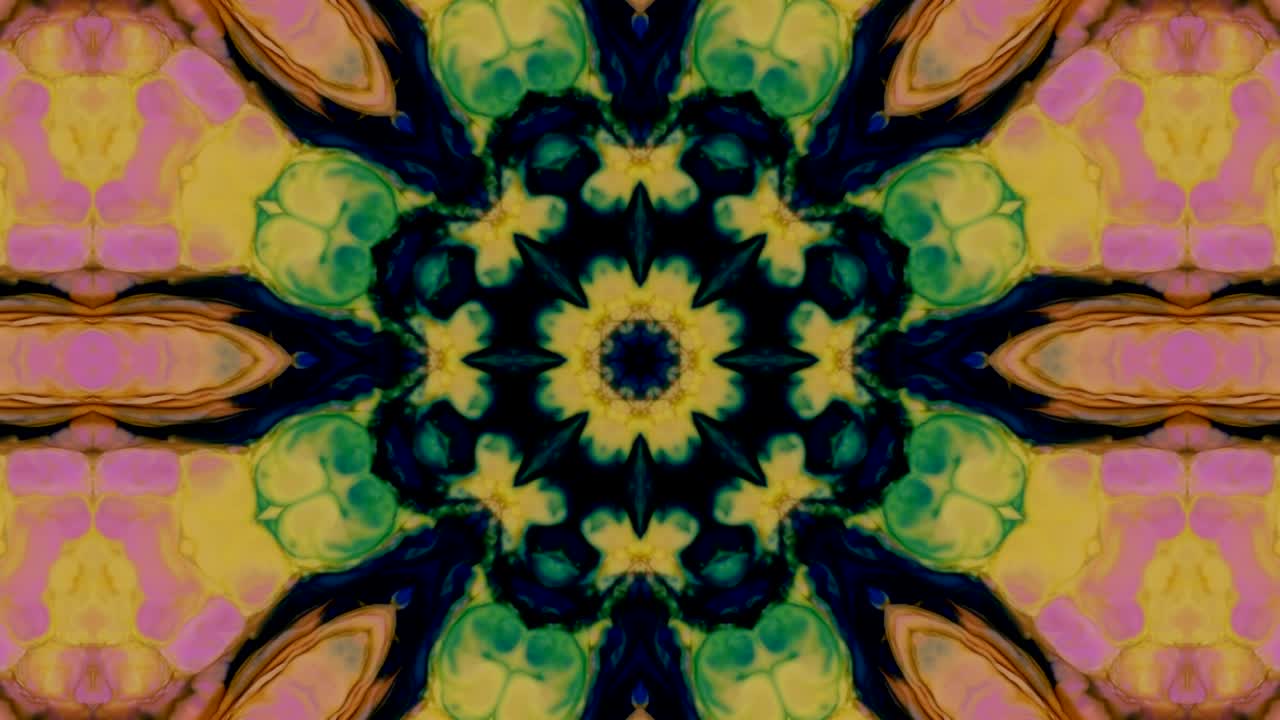 patrón de color explosión decorativa movimiento de fondo caleidoscopio