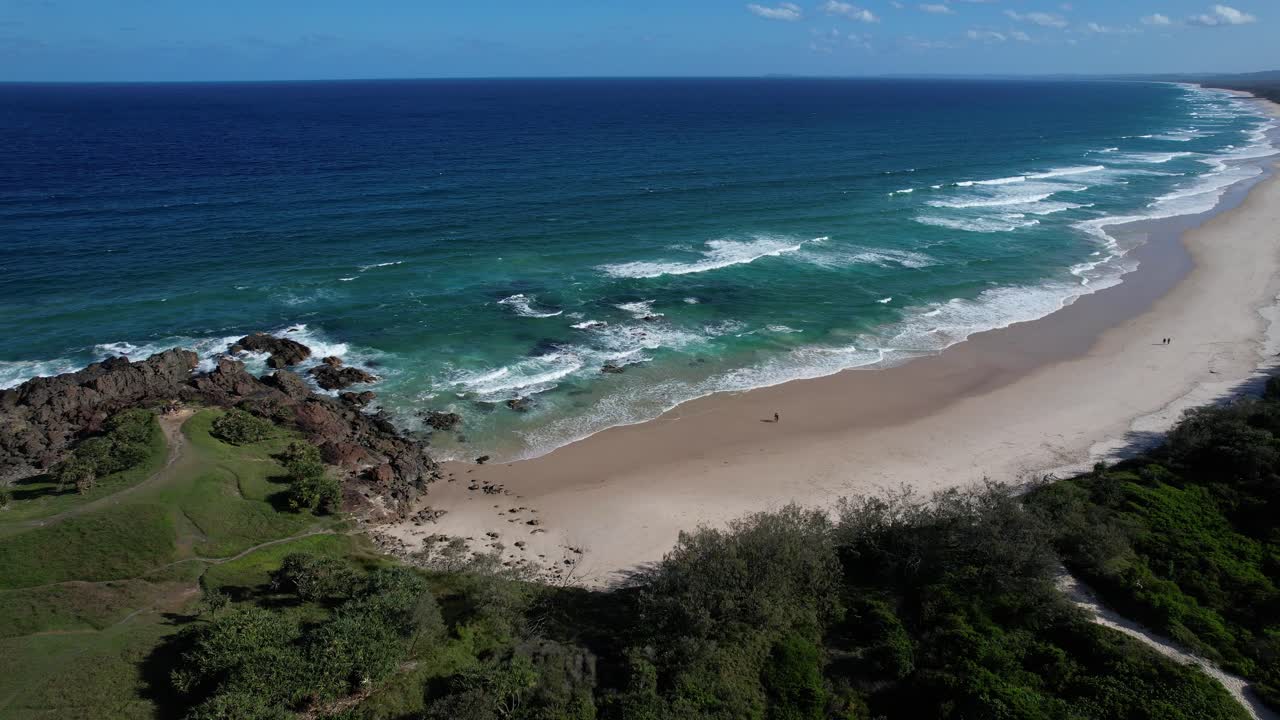 Cudgera Beach nel Nuovo Galles del Sud, Australia, di giorno - Ripresa con drone