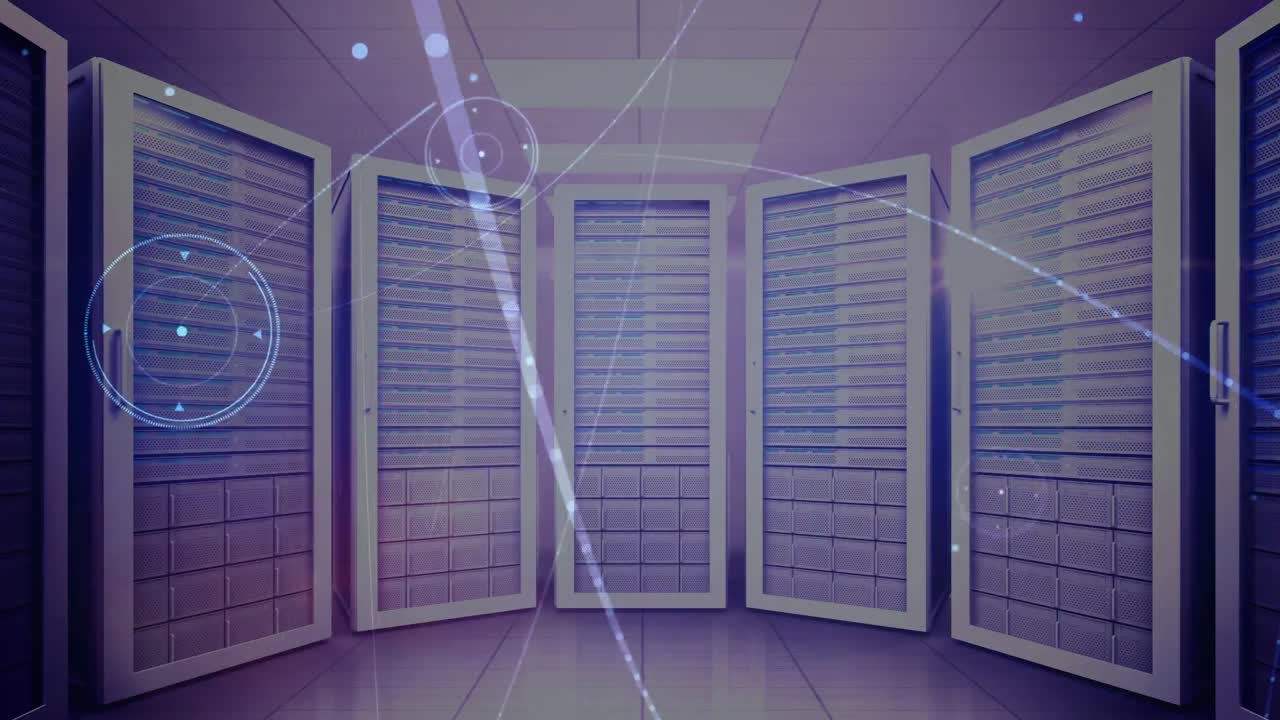 Animation of network of connections over computer servers