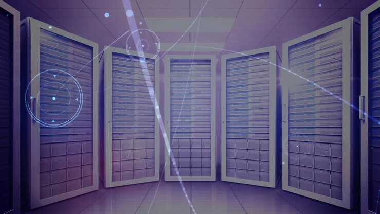 Animation of network of connections over computer servers