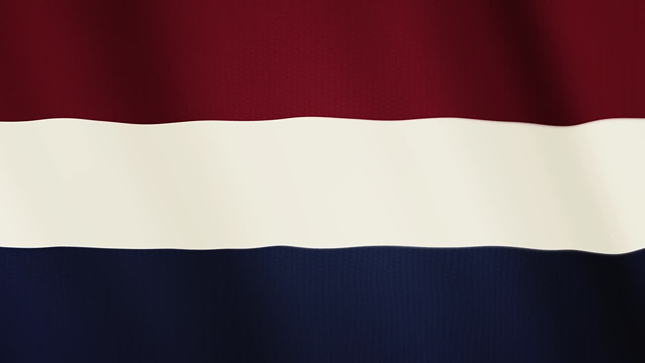 animación de la bandera de los países bajos. pantalla completa. símbolo del país