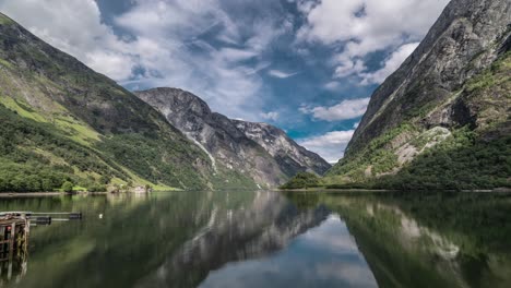 the beautiful view of the naeroy fjord from bakka