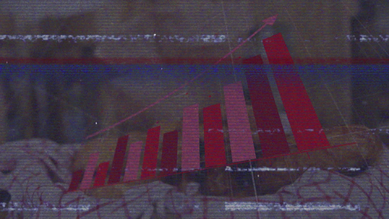 Animation of interference and graph over croissants