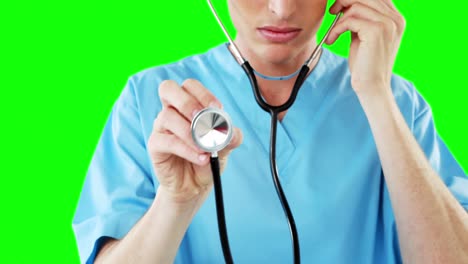 Male-doctor-using-stethoscope