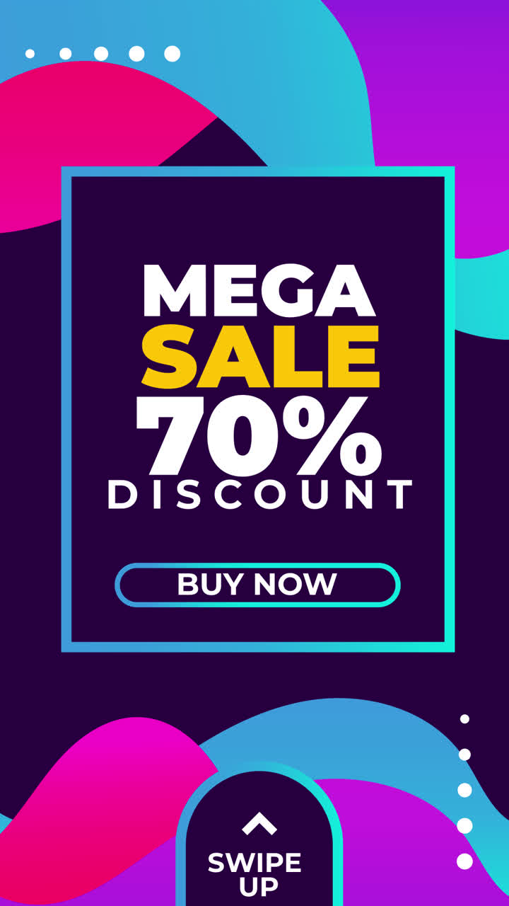 Mega Sale 70% Off Promotional Graphic Design