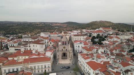 aerial view of an old town