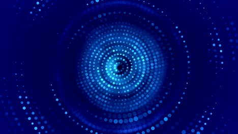 blue led cicural particle background. light tunnel (seamless loop) - stok video