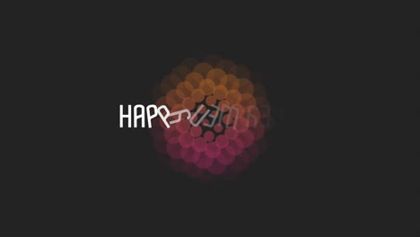 feliz año nuevo con gradiente círculo abstracto
