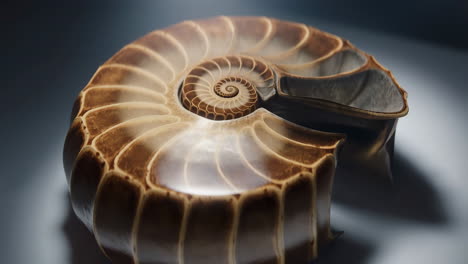 close-up of a nautilus shell