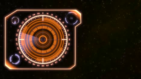 spinning mechanisms within a frame on a night sky background.