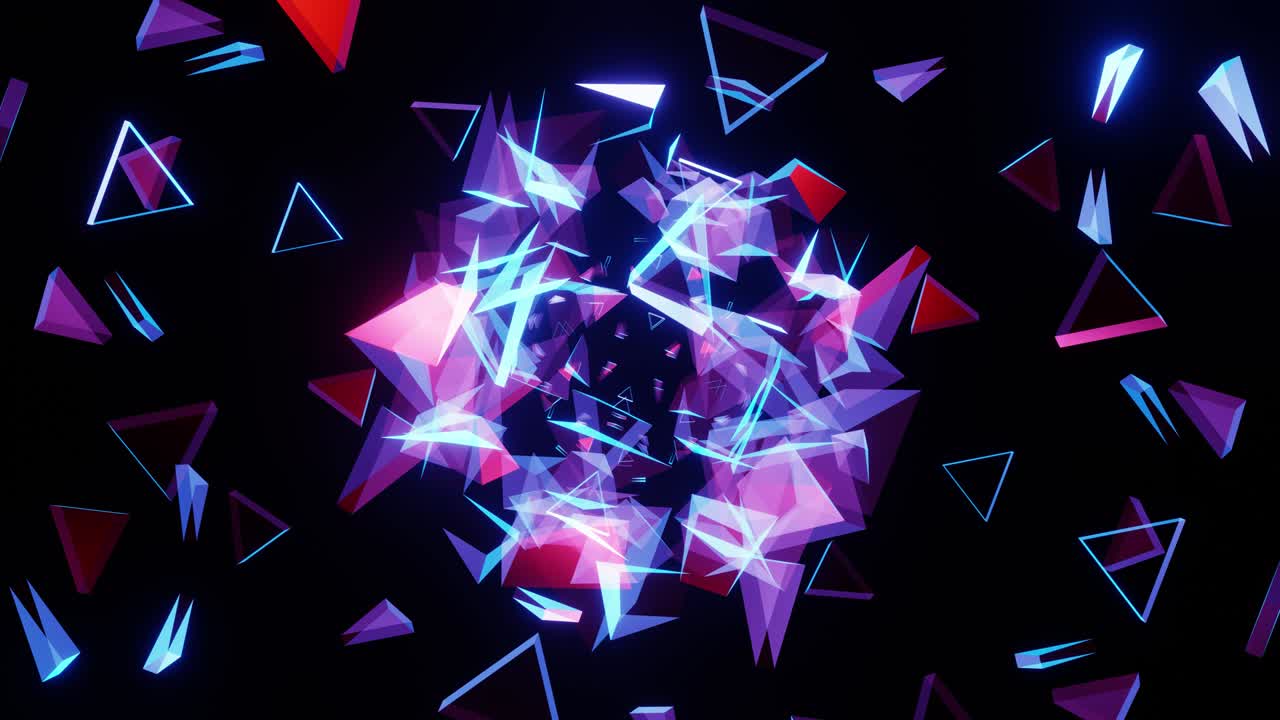 animación de rotación de abstracciones multicolores de cristal transparente. animación de bucle vj para sus hermosos videos. ¡te deseo una creatividad exitosa!
