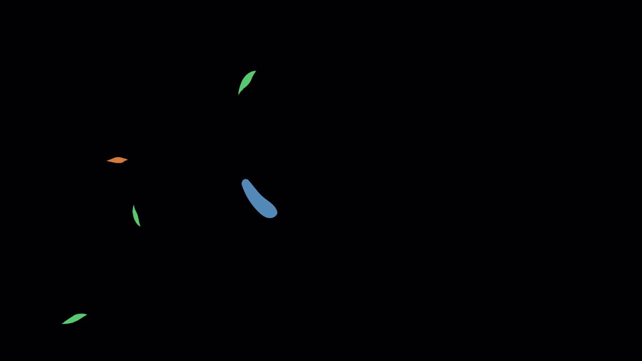 추상적인 다채로운 잎 디자인