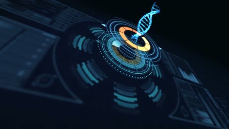 Digitally generated dna structure and circular patterns